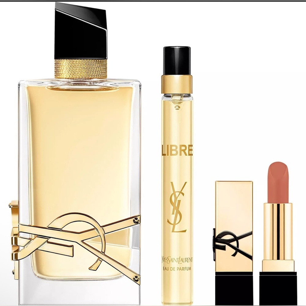 YSL Libre 3-pc Set includes EDP Full size: 90ml/Travel size 10 ml & lipstick
